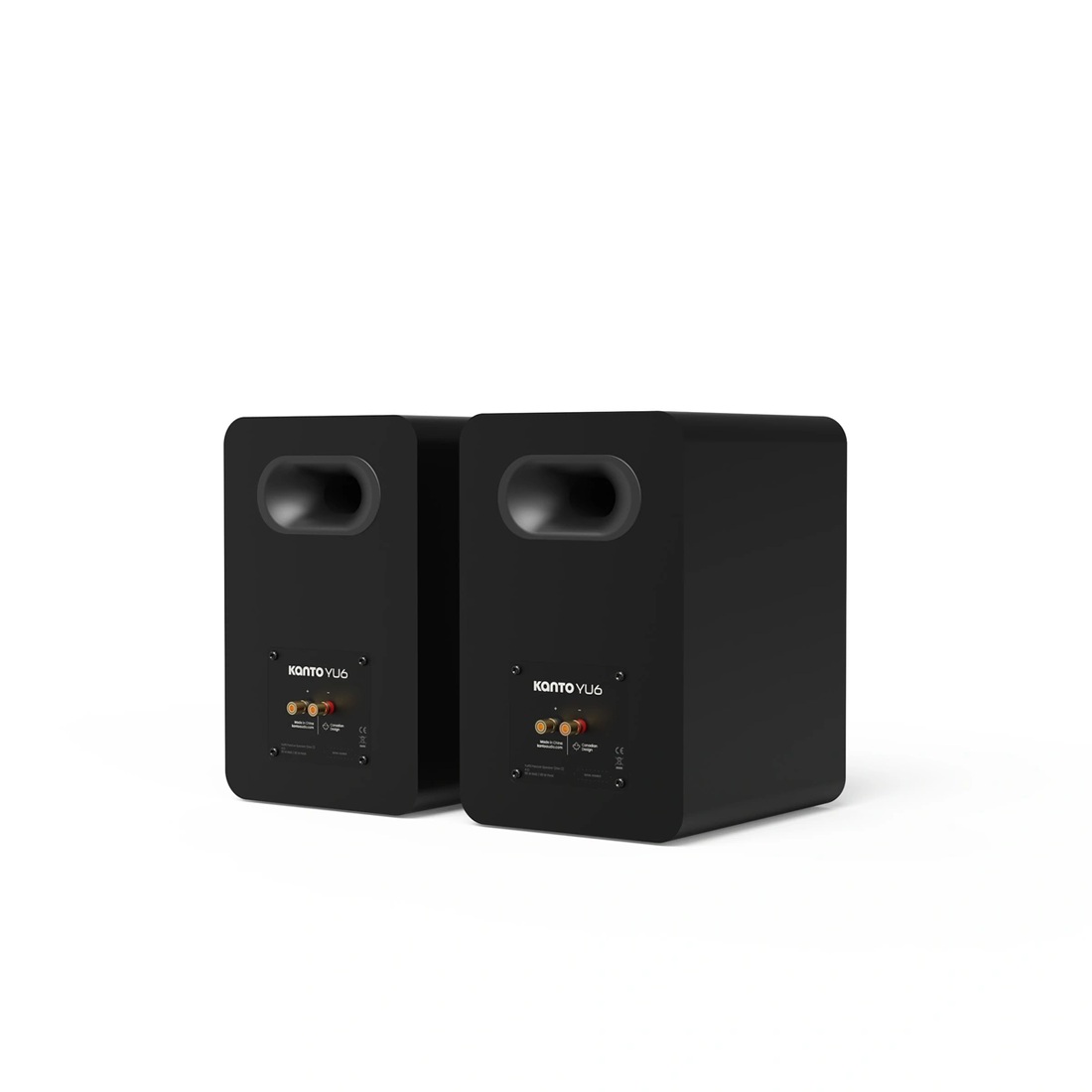 Kanto YU6 Passive (2nd Gen) Bookshelf Speakers with 5.25" Woofers - Black - Pair