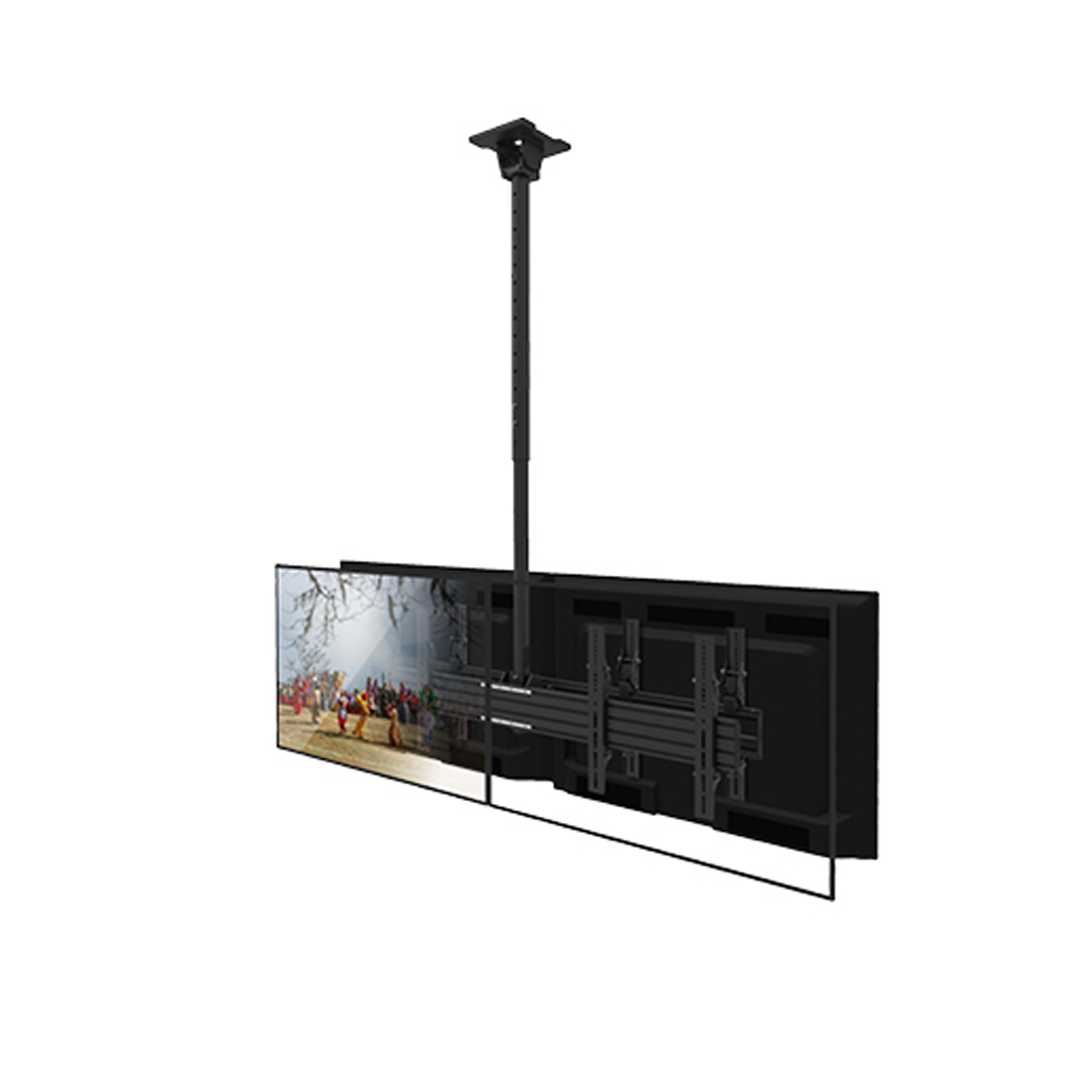 Kanto CM600B4B Back-to-Back Quad Screen Ceiling Mount with 360-Degree Rotation