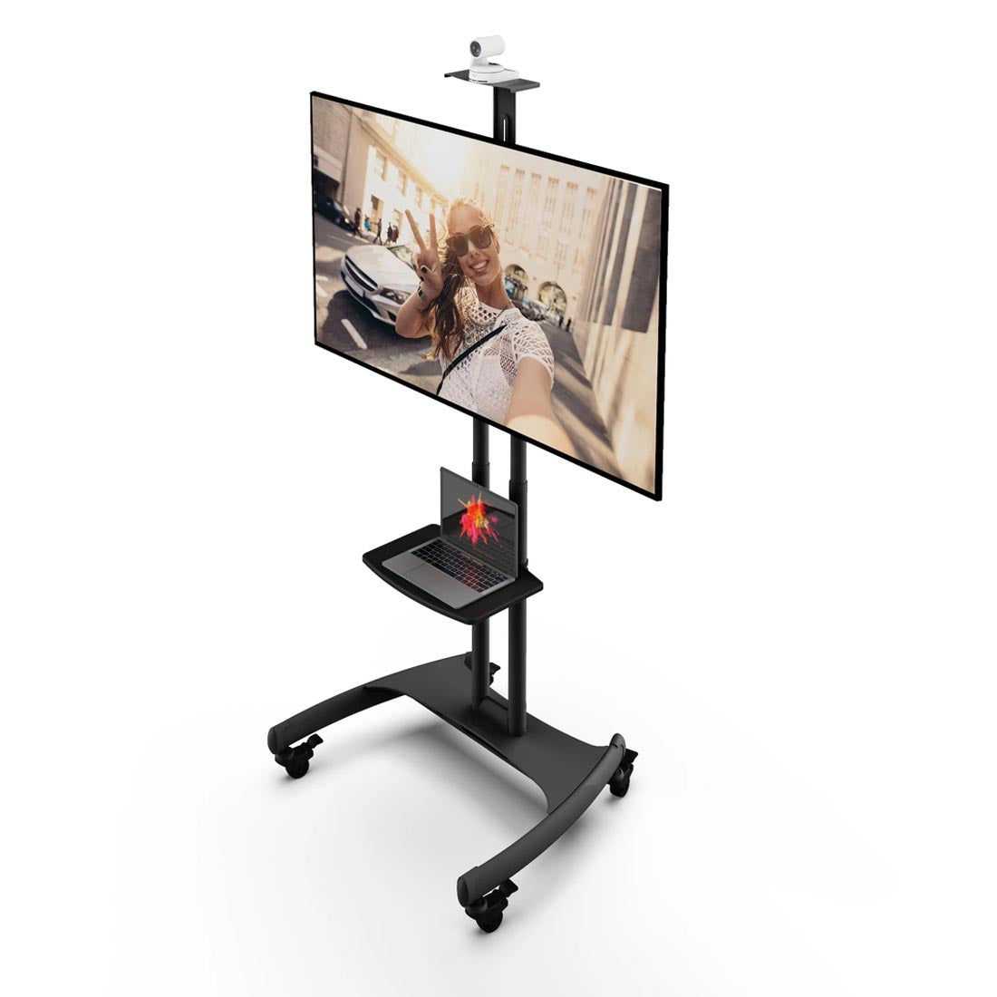 Kanto MTM65PL Rolling TV Cart with Height Adjustment for 37" - 65" TVs