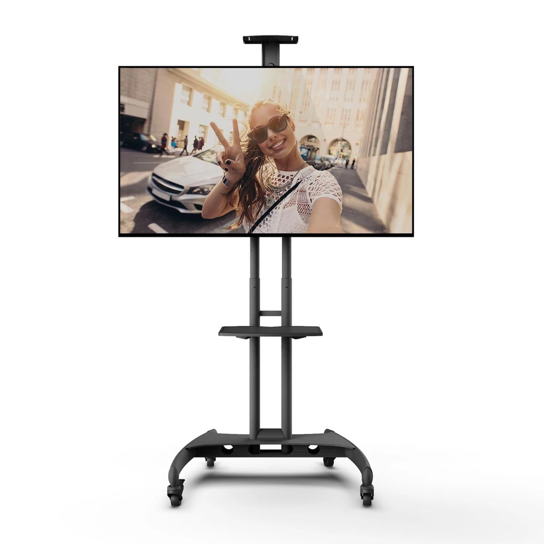 Kanto MTM65PL Rolling TV Cart with Height Adjustment for 37" - 65" TVs
