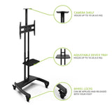 Kanto MTM65PL Rolling TV Cart with Height Adjustment for 37" - 65" TVs