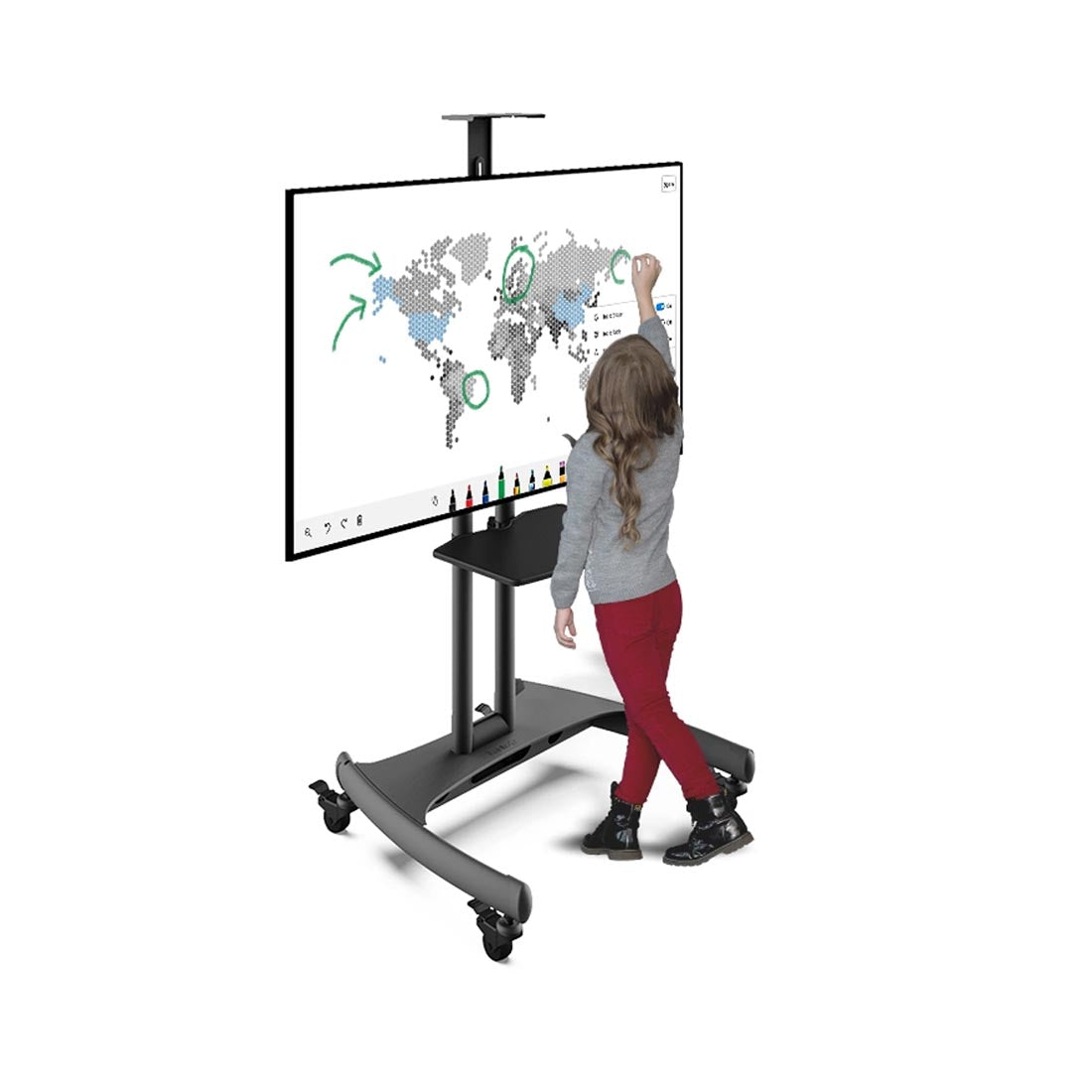 Kanto MTM65PL Rolling TV Cart with Height Adjustment for 37" - 65" TVs