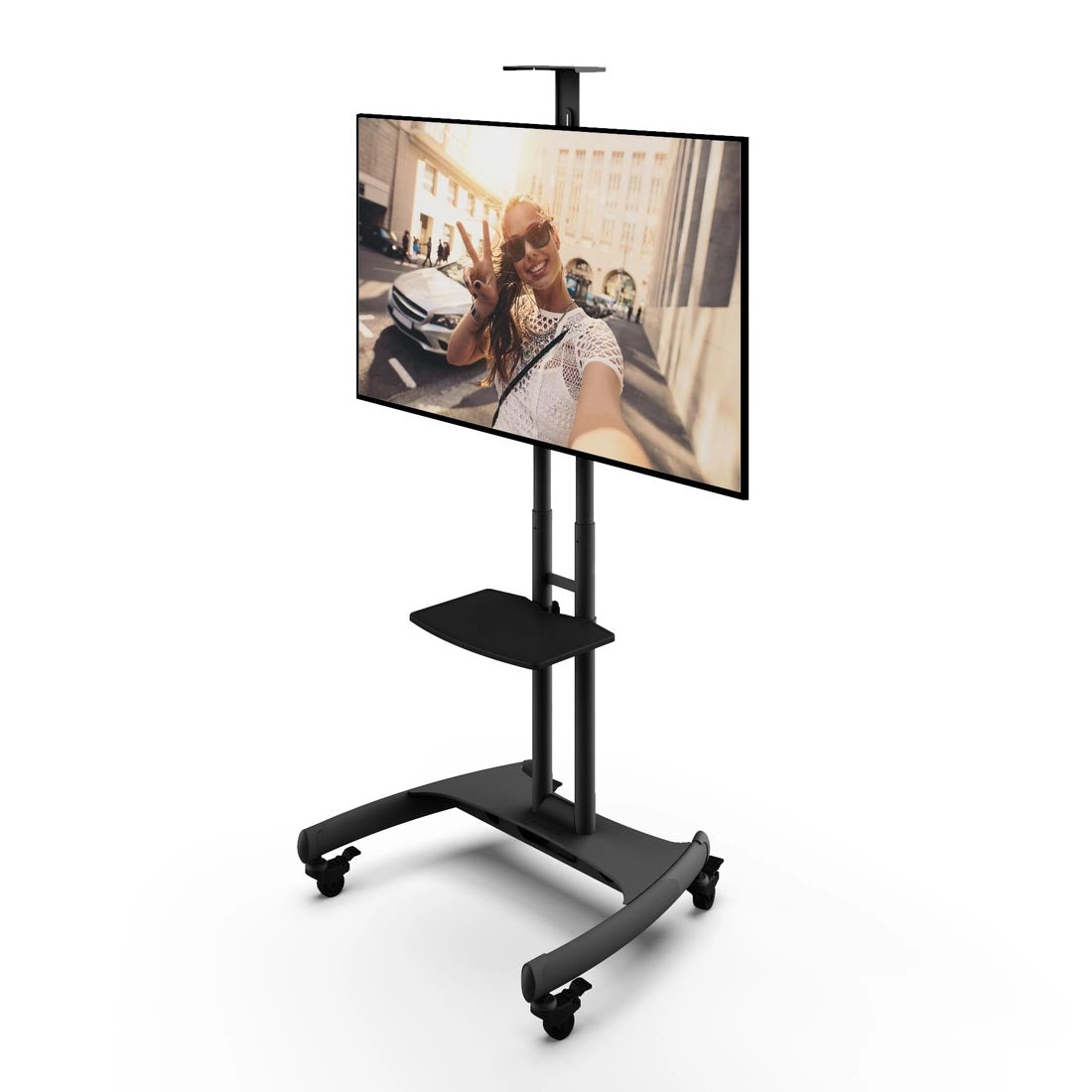 Kanto MTM65PL Rolling TV Cart with Height Adjustment for 37" - 65" TVs