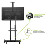 Kanto MTM86PL Rolling TV Cart with Height Adjustment for 55" - 86" TVs