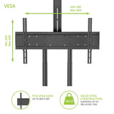 Kanto MTM86PL Rolling TV Cart with Height Adjustment for 55" - 86" TVs