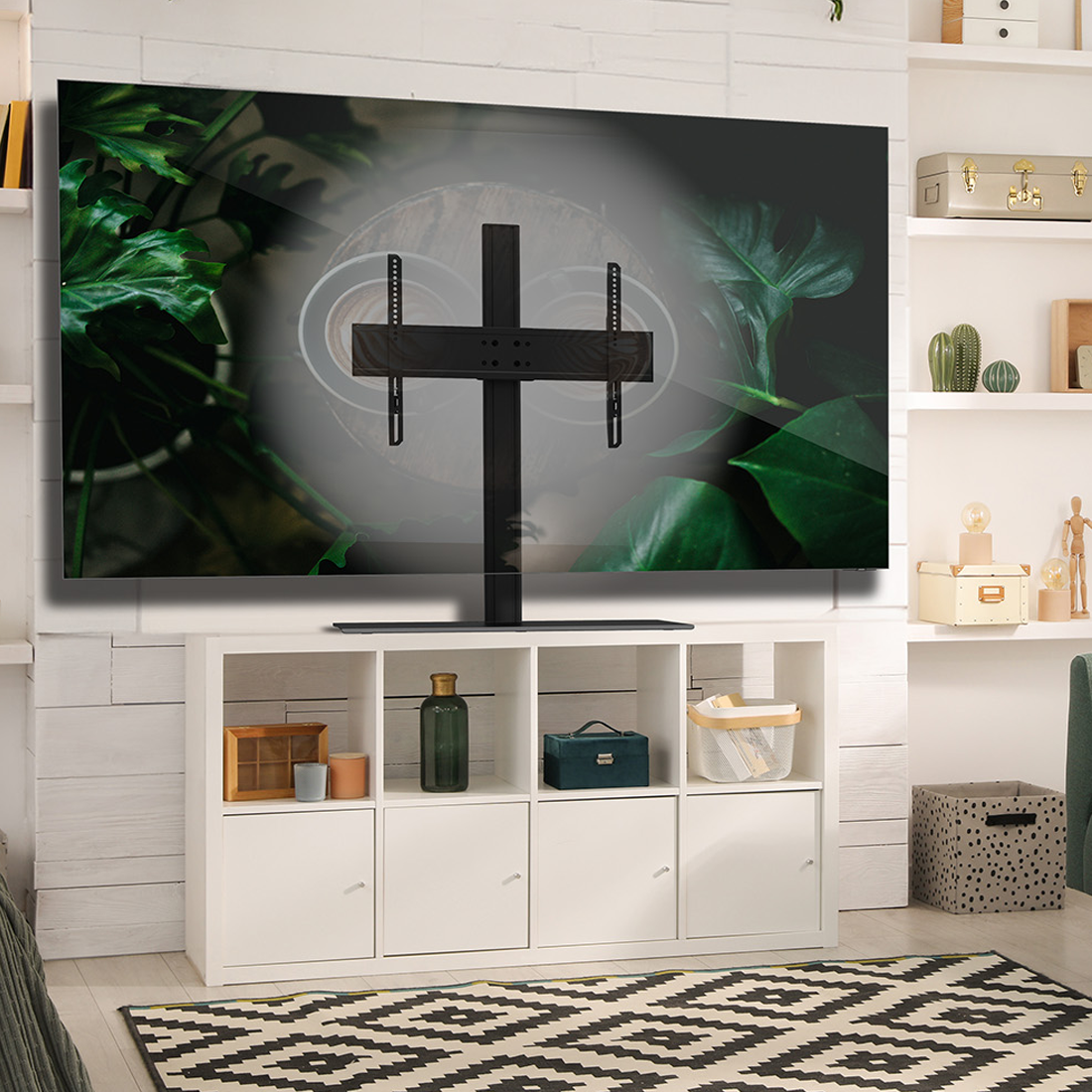 Kanto TTS140 Height Adjustable Tabletop TV Stand with 32° Swivel