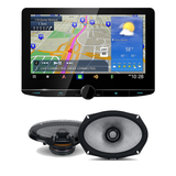 Kenwood eXcelon Reference DNR1007XR 10.1" Navigation Multimedia Receiver | Alpine R2-S69 6x9" High-Resolution Coaxial Speakers - Bundle