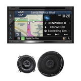 Kenwood DNX577S 6.8" DVD/CD Navigation Receiver | KFC-1396PS 5.25" 2-Way Car Speakers - Bundle