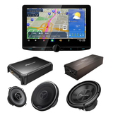 Kenwood eXcelon DNR1007XR 10.1" Multimedia Receiver | KFC-X134 5.25" 2-Way Speakers | Pioneer GM-DX104 4-Channel Class D Amplifier | GM-DX971 Class D Mono Amplifier | TS-A250D4 10" 4-Ohm DVC Subwoofer - Bundle