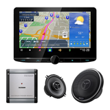 Kenwood eXcelon Reference DNR1007XR 10.1" Navigation Multimedia Receiver | Kenwood KAC-D3104 Class D 4-Channel Power Amplifier | KFC-X134 5.25" 2-Way Speakers - Bundle