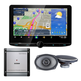 Kenwood eXcelon Reference DNR1007XR 10.1" Navigation Multimedia Receiver | Kenwood KAC-D3104 Class D 4-Channel Power Amplifier | KFC-X694 Series 6x9" 2-Way Car Speakers - Bundle