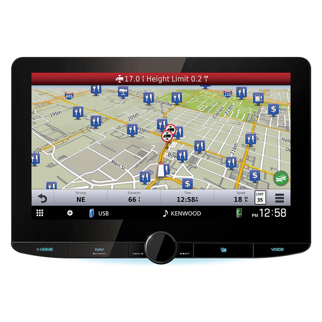 Kenwood DNR1008RVS 10.1" Digital Multimedia Receiver with Built-in Navigation