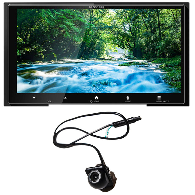 Kenwood DMX8710S 6.92" HD Digital Multimedia Receiver | EchoMaster RVC 5721 Push In Rear/Front View Backup Camera - Bundle