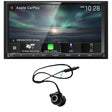 Kenwood DMX9708S Digital Multimedia Receiver with Bluetooth | EchoMaster RVC 5721 Push In Rear/Front View Backup Camera - Bundle