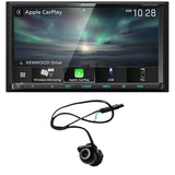 Kenwood DMX9708S Digital Multimedia Receiver with Bluetooth | EchoMaster RVC 5721 Push In Rear/Front View Backup Camera - Bundle