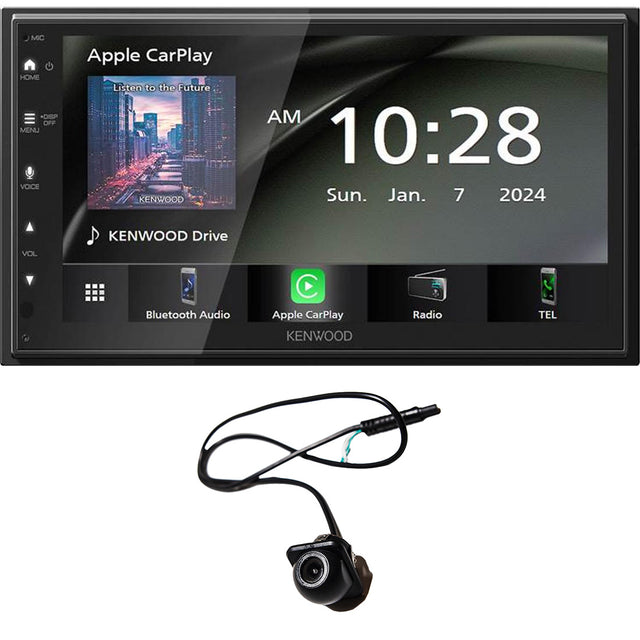 Kenwood DMX4710S 6.8" Digital Multimedia Receiver | EchoMaster RVC 5721 Push In Rear/Front View Backup Camera - Bundle