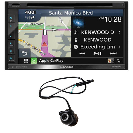 Kenwood DNX577S 6.8" DVD/CD Navigation Receiver | EchoMaster RVC 5721 Push In Rear/Front View Backup Camera - Bundle
