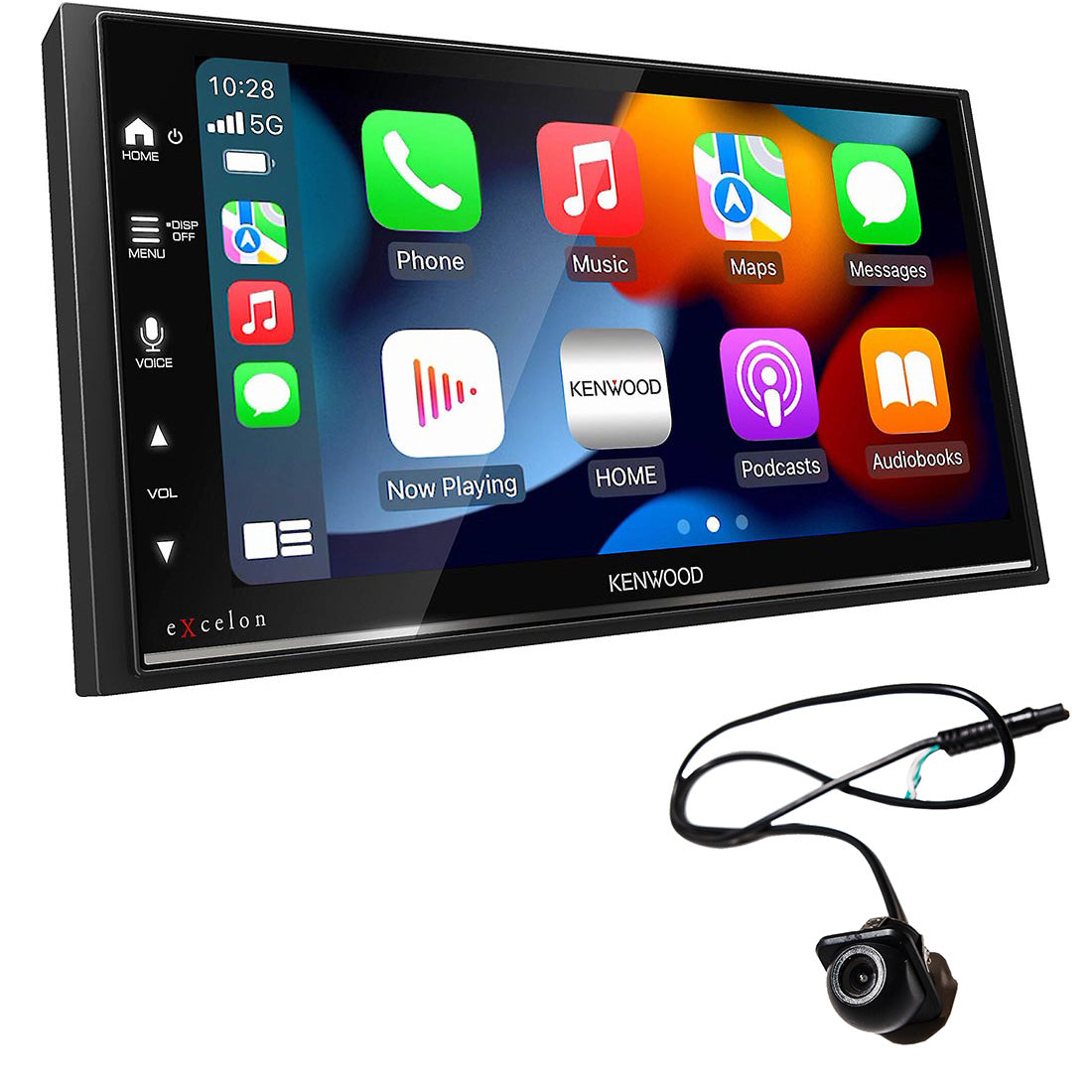 Kenwood eXcelon DMX809S Digital Multimedia Receiver | EchoMaster RVC 5721 Push In Rear/Front View Backup Camera - Bundle