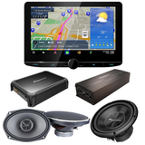Kenwood eXcelon DNR1007XR 10.1" Multimedia Receiver | KFC-X694 6x9" 2-Way Car Speakers | Pioneer GM-DX104 4-Channel Class D Amplifier | GM-DX971 Class D Mono Amplifier | TS-A250D4 10" 4-Ohm DVC Subwoofer - Bundle