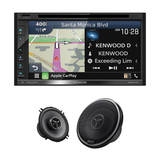Kenwood DNX577S 6.8" DVD/CD Navigation Receiver | Kenwood eXcelon KFC-X134 5.25" 2-Way Speakers - Bundle