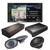 Kenwood DNX577S 6.8" DVD/CD Receiver | KFC-X694 6x9" 2-Way Car Speakers | Pioneer TS-A250D4 10" 4 Ohm DVC Subwoofer | GM-DX104 4-Channel Class D Amplifier | GM-DX971 Class D Mono Subwoofer Amplifier - Bundle