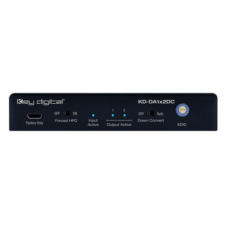 Key Digital KDDA1X2DC 2 Output HDMI Splitter Distribution Amp