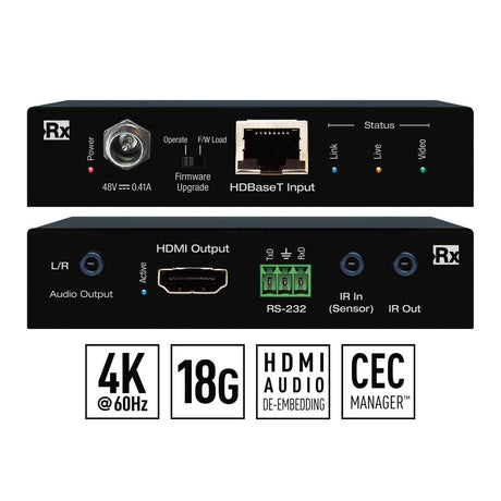 Key Digital KDX40MRX HD Base Receiver With L/R Audio De-Embed