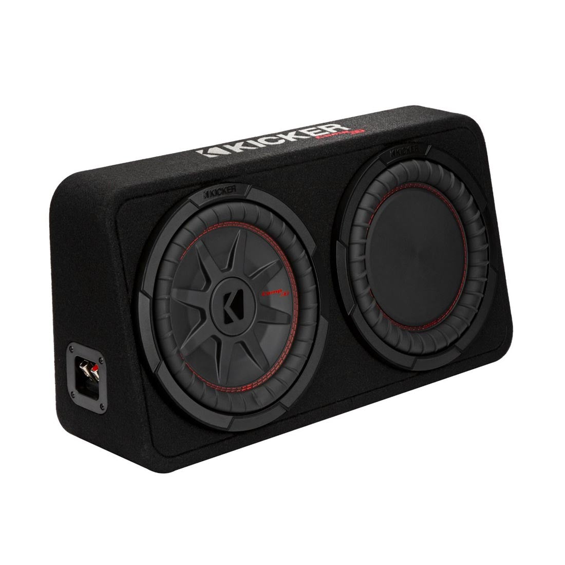 Kicker 48TCWRT82 Truck-Style Sealed Enclosure with Single 8" CompRT Subwoofer and Passive Radiator