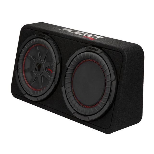 Kicker 48TCWRT82 Truck-Style Sealed Enclosure with Single 8" CompRT Subwoofer and Passive Radiator