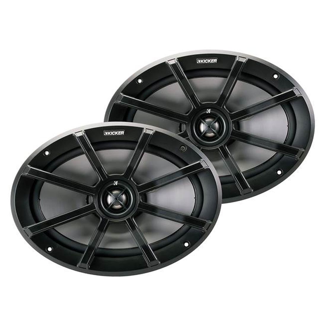 Kicker 40PS692 6"x 9" 2-Way 2-Ohm Speakers for use in Motorcycles, Boats, and ATVs