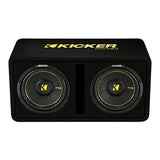  Kicker 44DCWC102 2-Ohm 600W Ported Enclosure with Dual 10" CompC Subwoofers