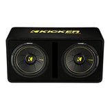  Kicker 44DCWC122 2-Ohm 600W Ported Enclosure with Dual 12" CompC Subwoofers