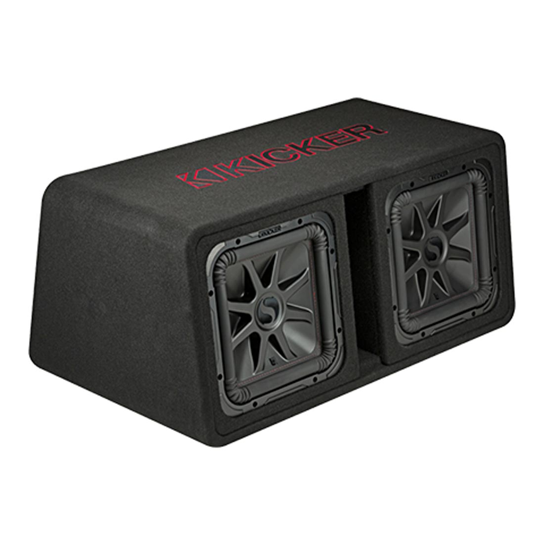Kicker 45DL7R122 1200W Loaded 2-Ohm Vented Enclosure with Dual Solo-Baric L7R 12" Subwoofers