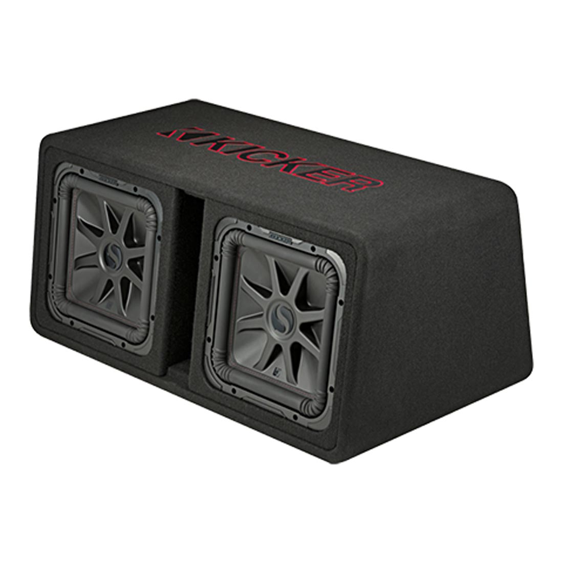 Kicker 45DL7R122 1200W Loaded 2-Ohm Vented Enclosure with Dual Solo-Baric L7R 12" Subwoofers