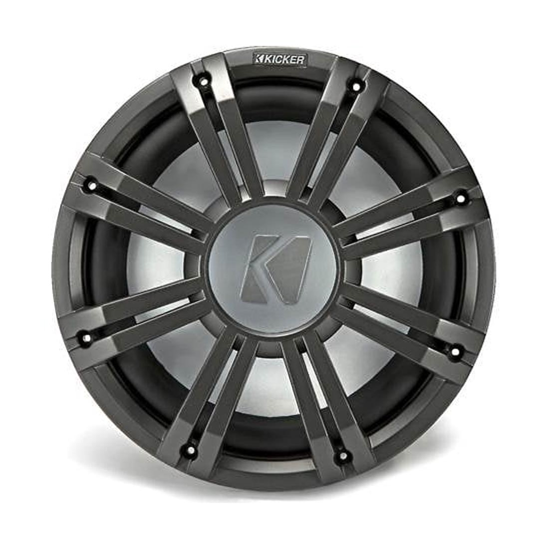Kicker 45KMG10C 10″ LED Marine Subwoofer Grille — for KM10 and KMF10 Subs – Charcoal – Each