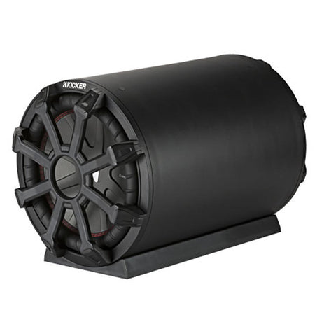 Kicker 46CWTB102 Weather-Proof Sealed Tube Enclosure with One 10" 2-ohm Subwoofer and 10" Passive Speaker
