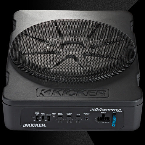 Kicker 46HS10 Hideaway Series 10" Compact Powered Subwoofer with 180-Watt Amp
