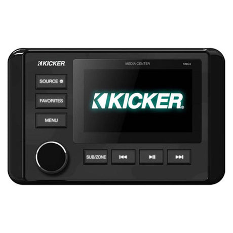 Kicker 46KMC4 Weather-Resistant Marine Dual-Zone Digital Media Receiver