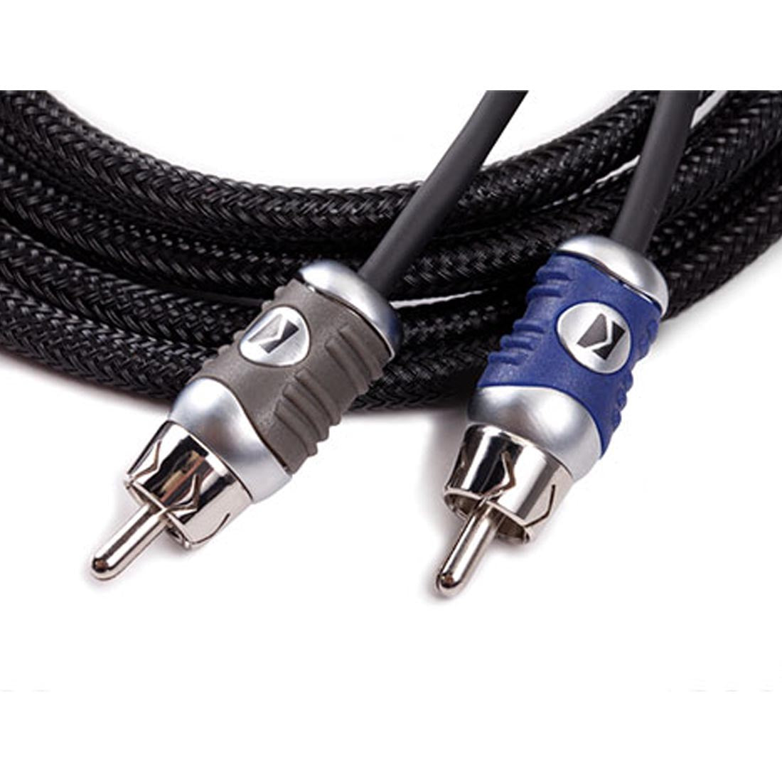 Kicker 46QI22 Q-Series Interconnect 2-Channel RCA Cable with K-Grip connectors