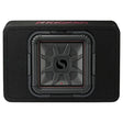 Kicker 46TL7T122 Sealed 2-Ohm Enclosure with Single Square L7T Series 12" Shallow-Mount Subwoofer