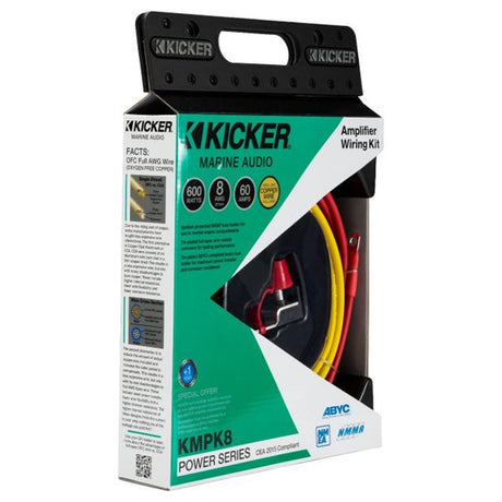 Kicker 47KMPK8 Marine-Grade 8-Gauge Amplifier Wiring Kit