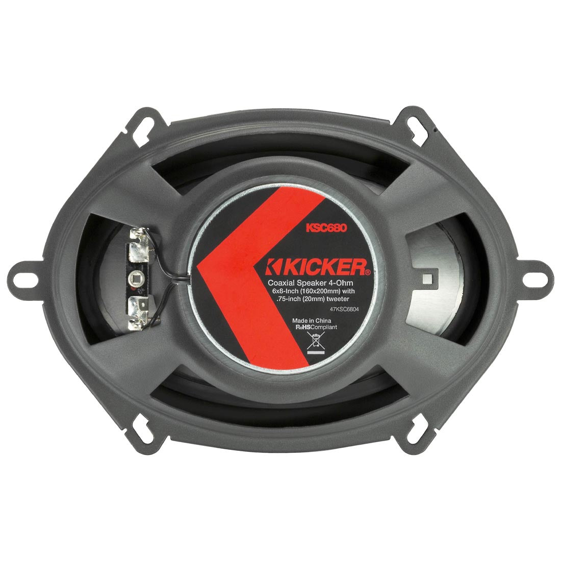 Kicker 47KSC6804 KS Series 6"x8" 2-Way Coaxial Car Speakers