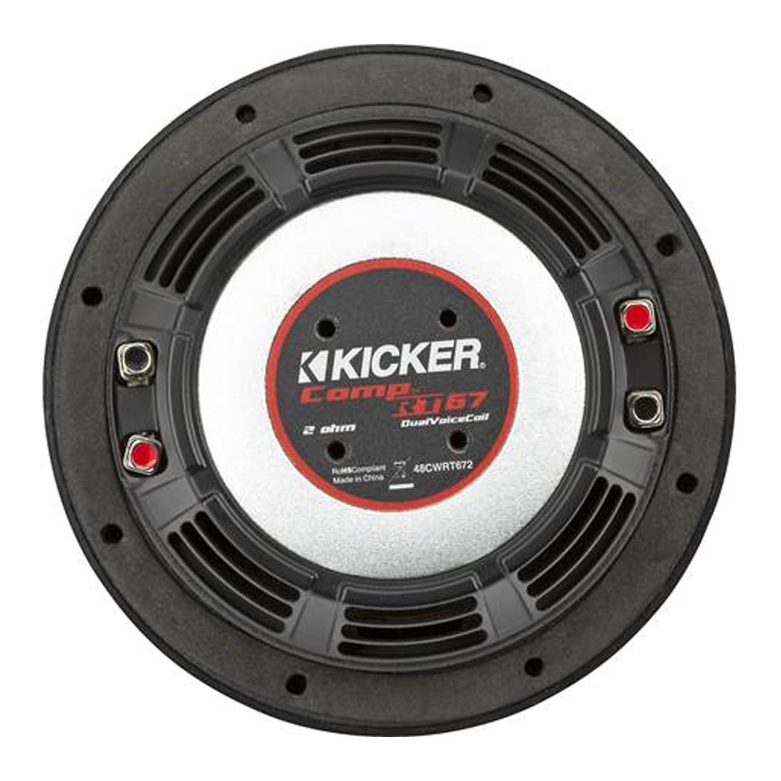 Kicker 48CWRT672 CompRT Series 6.75" 2-Ohm DVC Shallow-Mount Subwoofer
