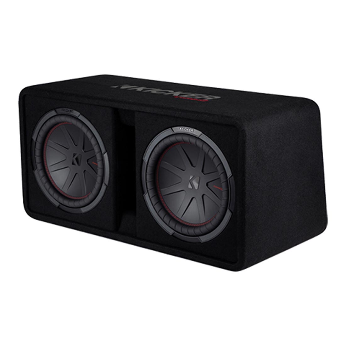 Kicker 448DCWR122 2-Ohm Ported Enclosure Loaded with Dual 12" CompR Subwoofers