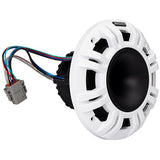 Kicker 48KMXL654 6.5" Coaxial Marine Speakers with White and Charcoal Grilles