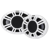 Kicker 48KMXL694 6"x9" Coaxial Marine Speakers with White and Charcoal Grilles