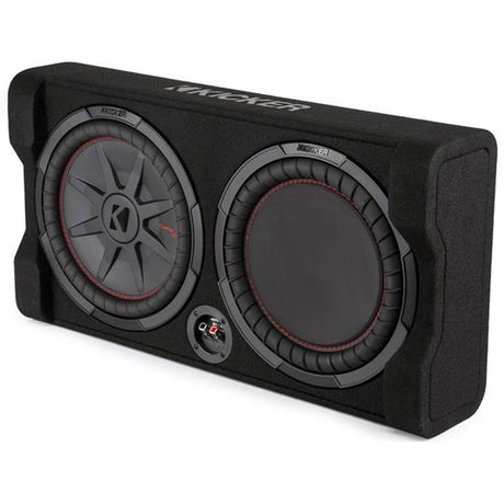 Kicker 48TRTP122 Sealed 2-Ohm Downward-Firing Enclosure with CompRT 12" Shallow-Mount Subwoofer and Passive Radiator