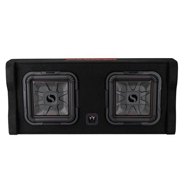 Kicker 49DL7TDF122 12" Dual Down-Firing Loaded Subwoofer Enclosure - Each