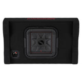 Kicker 49L7TDF102 Loaded Sealed Downward-Firing 2-Ohm Enclosure with Single L7T 10" Shallow-Mount Square Subwoofer