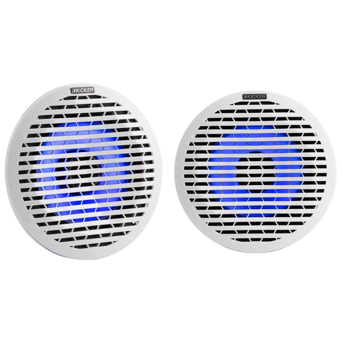 Kicker 51KM614FL 6.5" Shallow-Mount 4-Ohm RGB Coaxial Marine Speakers
